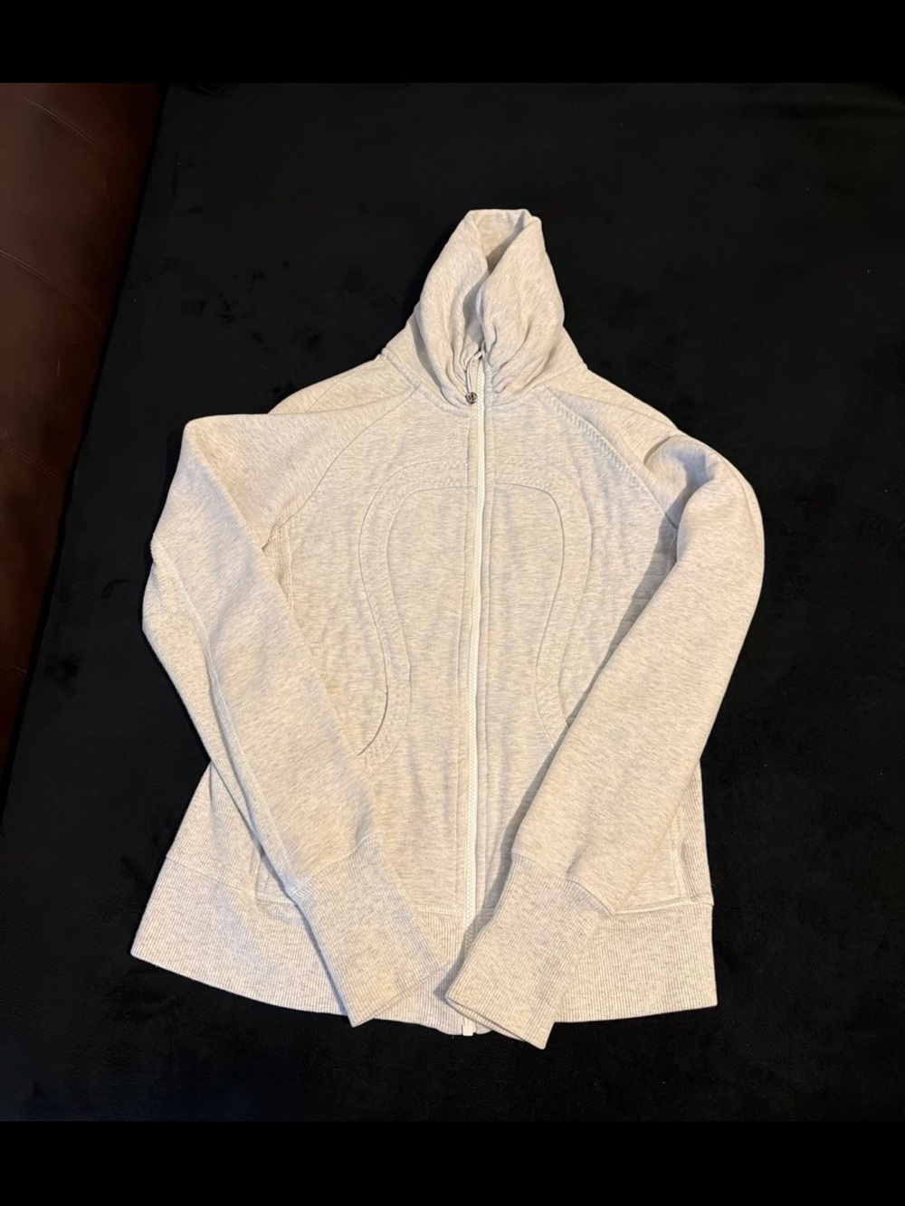 lululemon athletica Light Gray Full-Zip Hoodie